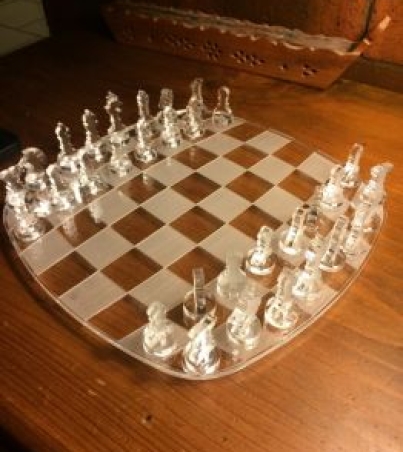 Jogo de xadrez de acrílico