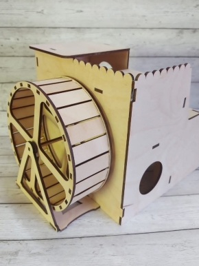 Hamster House With Wheel