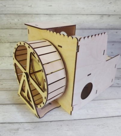 Hamster House With Wheel